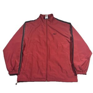 Y2K Reebok Full Zip Track Jacket Red Black Men’s XL